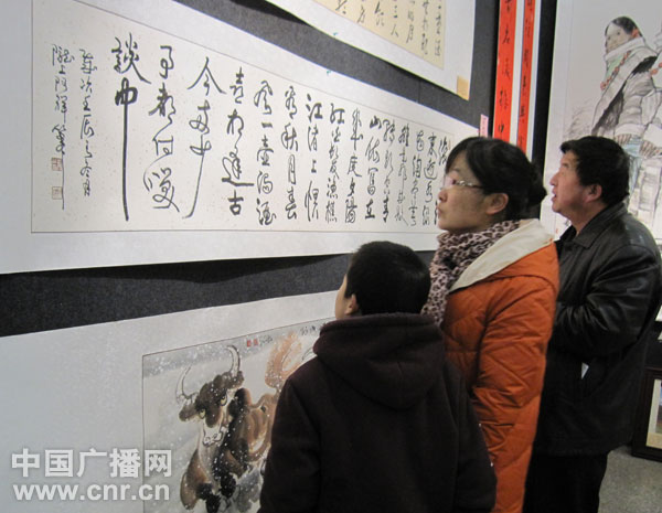 邢台市桥东区委老干部局举办学习党的十八大精神书画展
