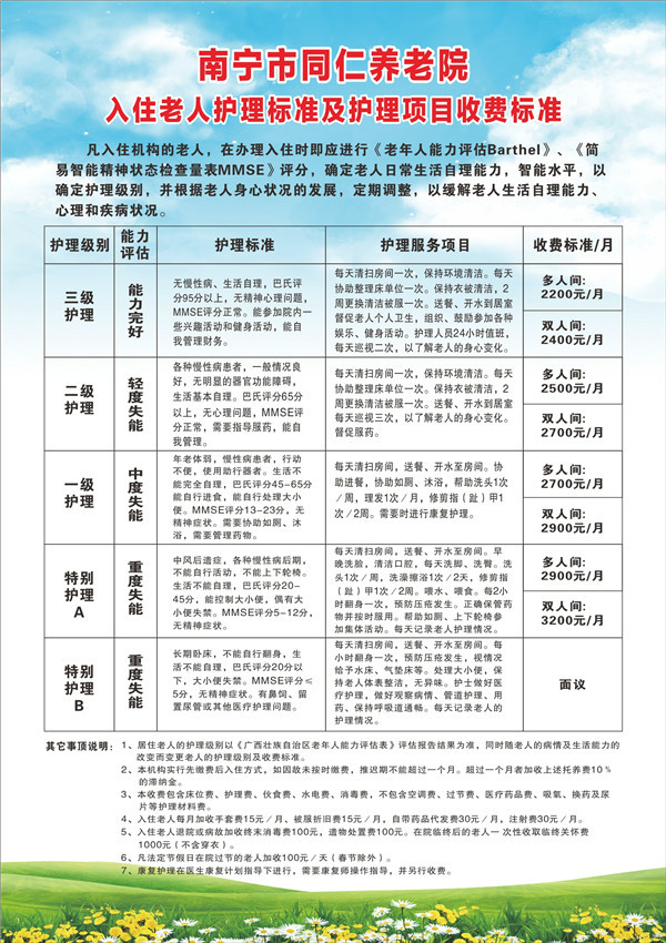 衡阳养老院老年痴呆收费情况分析